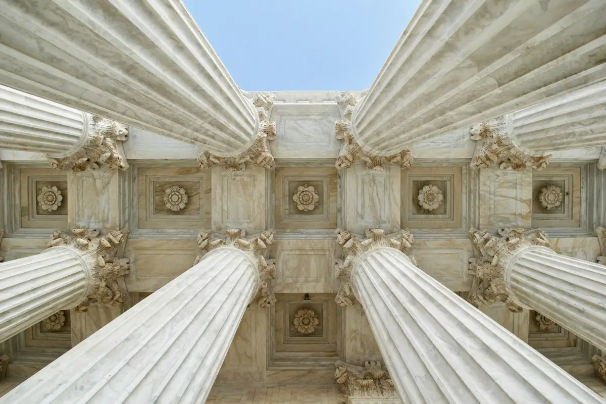 Stone columns of a government building